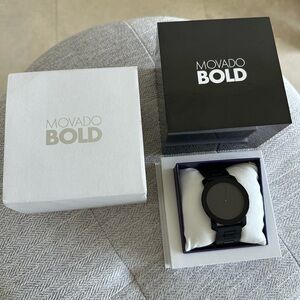 Movado Bold Black Stainless Steel Men's Watch